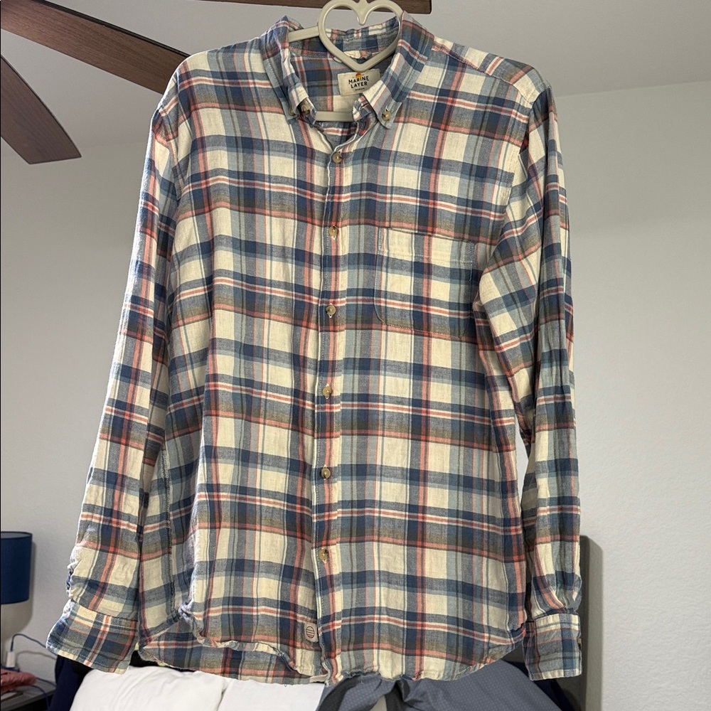 Marine Layer Men's Plaid Button-Down Shirt